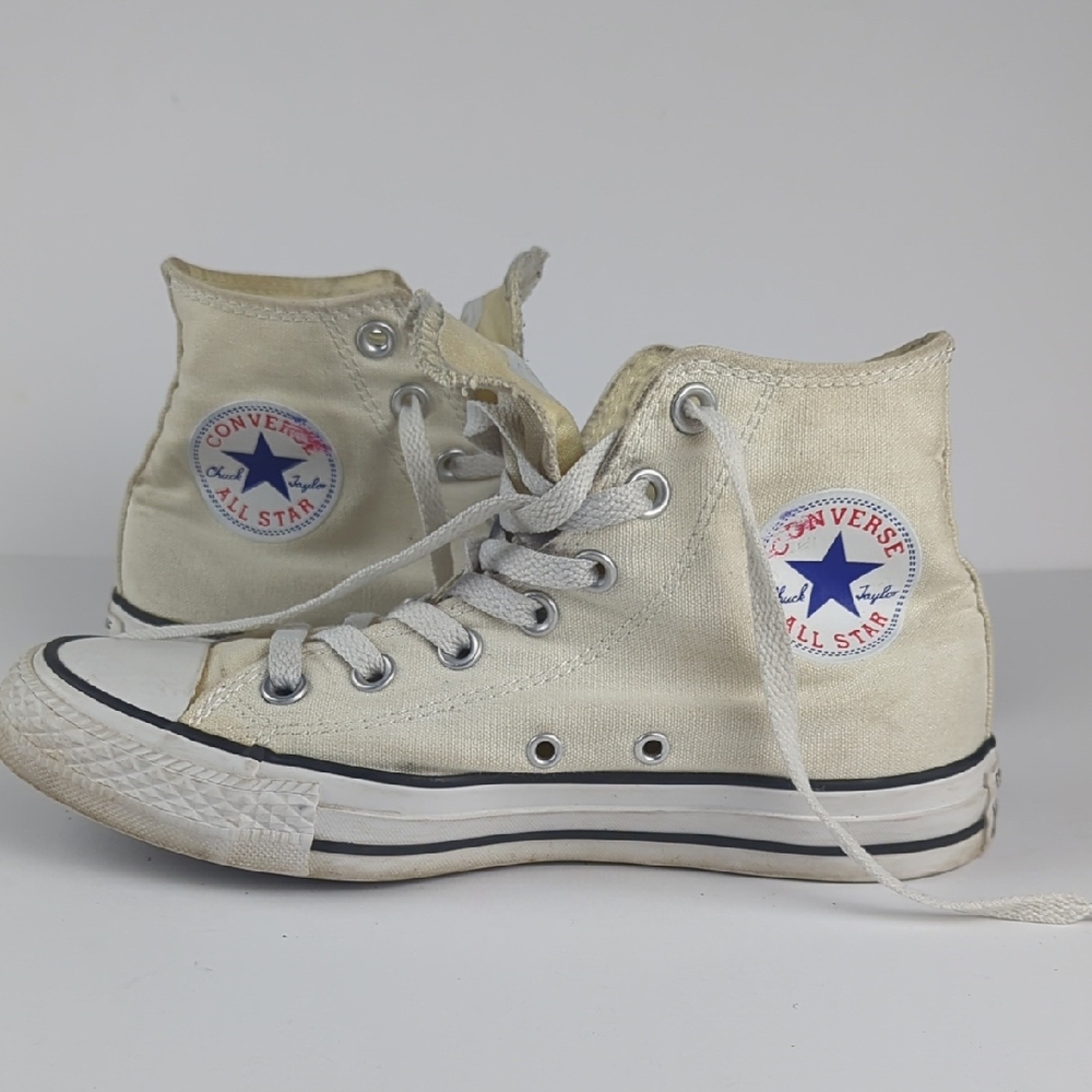 CONVERSE White Vintage Look High Tops Women's Size 7